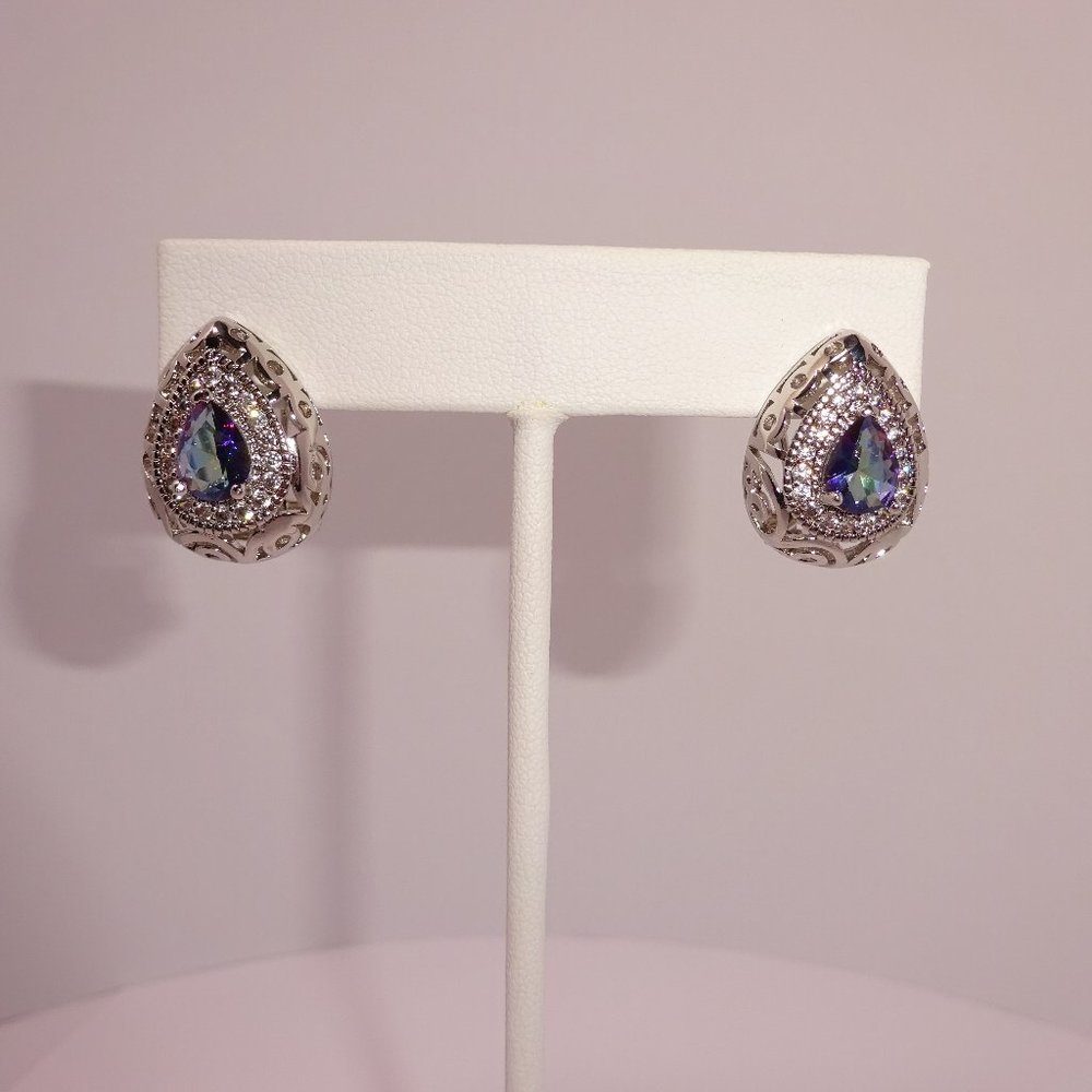 Mystic Gemstone 925 Sterling Silver Earrings